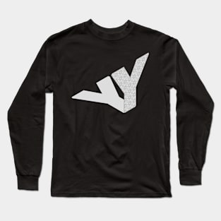 Isometric Alphabet Letter, Letter Y Long Sleeve T-Shirt